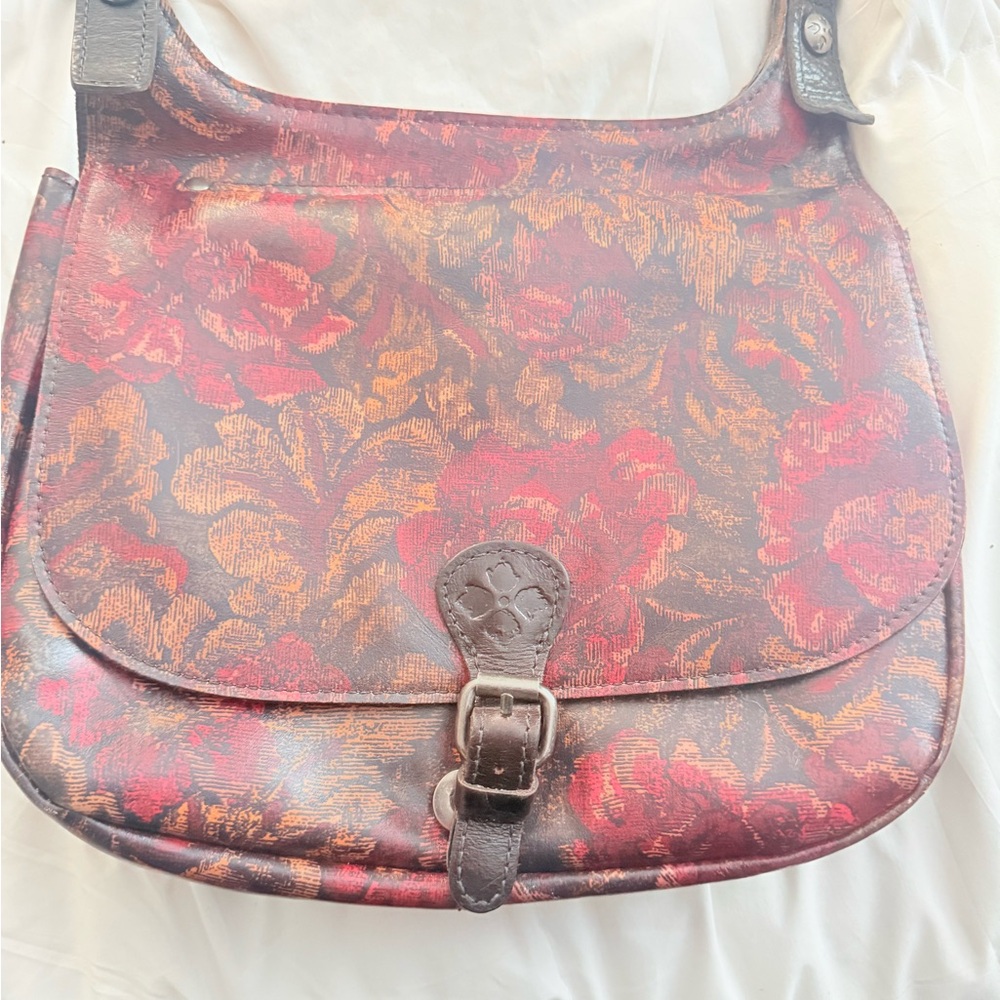 Floral Patterned Patricia Nash Leather Shoulder Bag - Picture 4 of 7